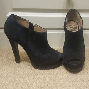 Pour la Victoire black suede high heel booties
